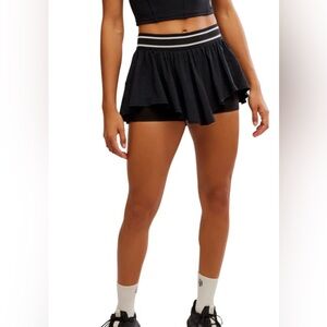 Free People Movement Black Sultry Skort